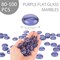 1LB Purple Flat Glass Marbles, Premium Purple Aquarium Rocks Fish Tank Gravel Stones Bulk Pebbles Decorative Beads for DIY Crafts Vase Fillers Table Scatter Decor